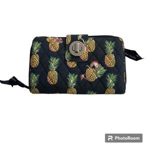Vera Bradley Signature Cotton Turnlock Wallet with RFID Protection Toucan Party